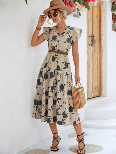 Nerys | Fließendes Blumenkleid im Vintage-Stil