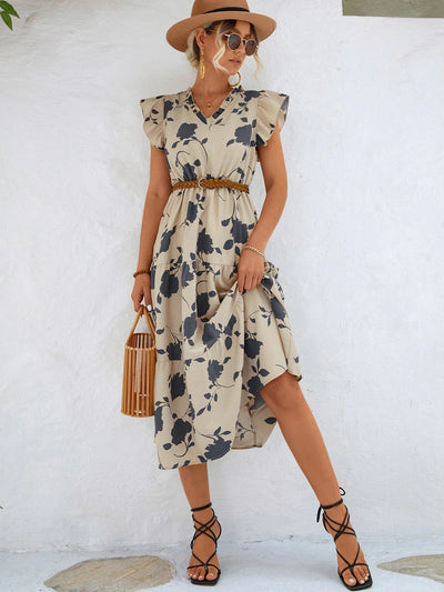 Nerys | Fließendes Blumenkleid im Vintage-Stil