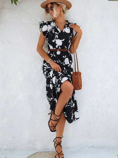 Nerys | Fließendes Blumenkleid im Vintage-Stil