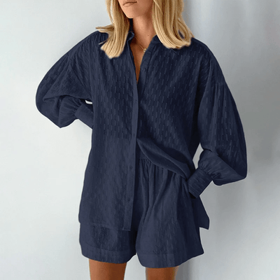 Mirelle | Set aus Hemd und Shorts mit Knopfleiste