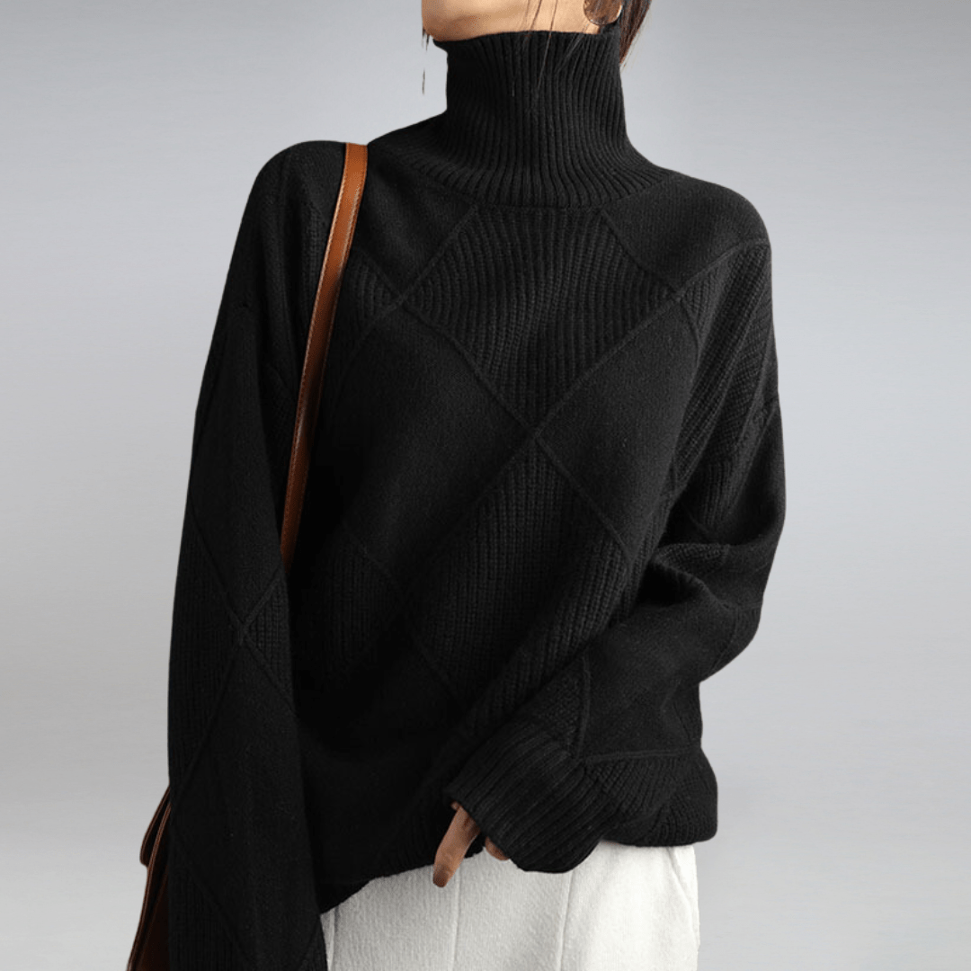 Urseline | Klassischer gerippter Rollkragenpullover