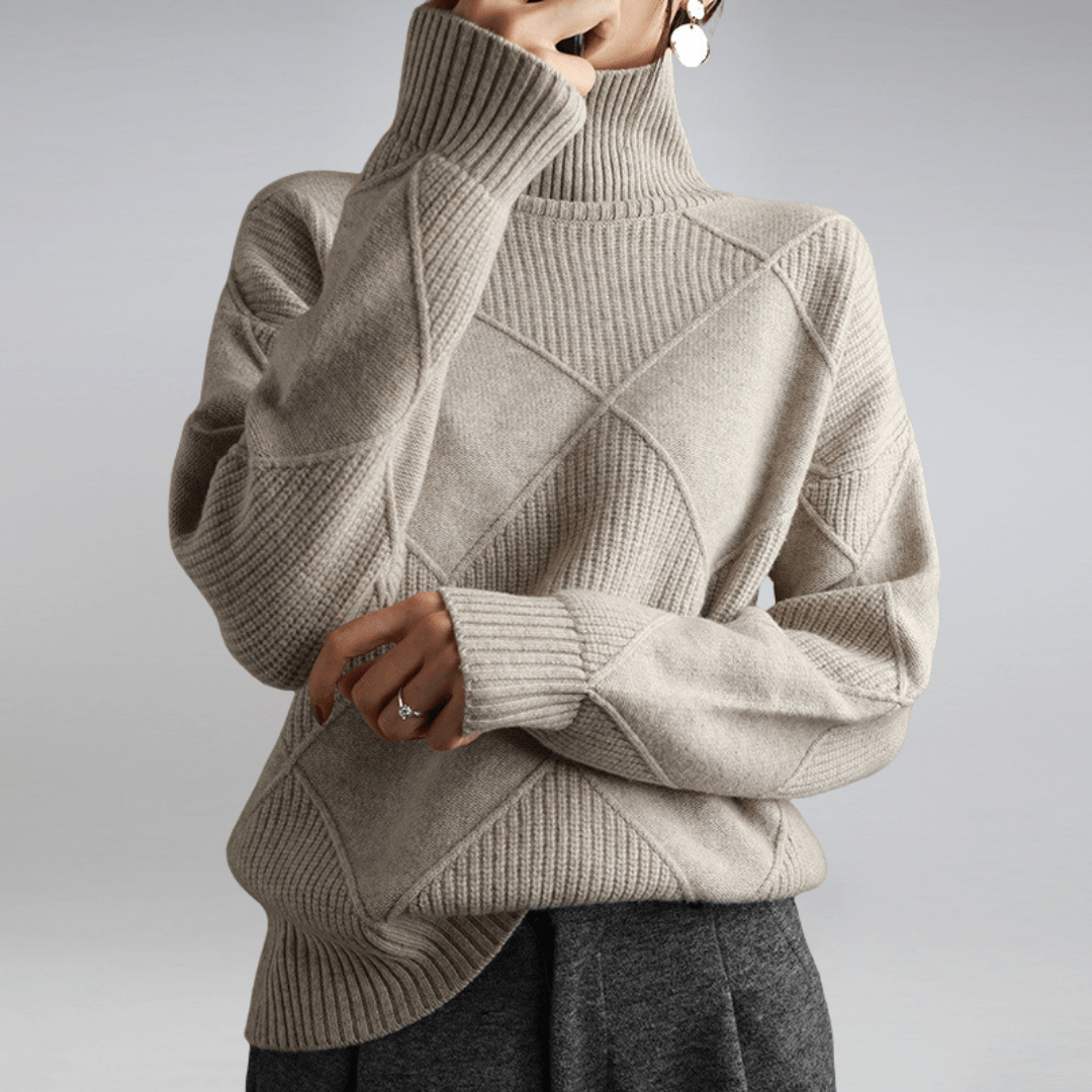 Urseline | Klassischer gerippter Rollkragenpullover