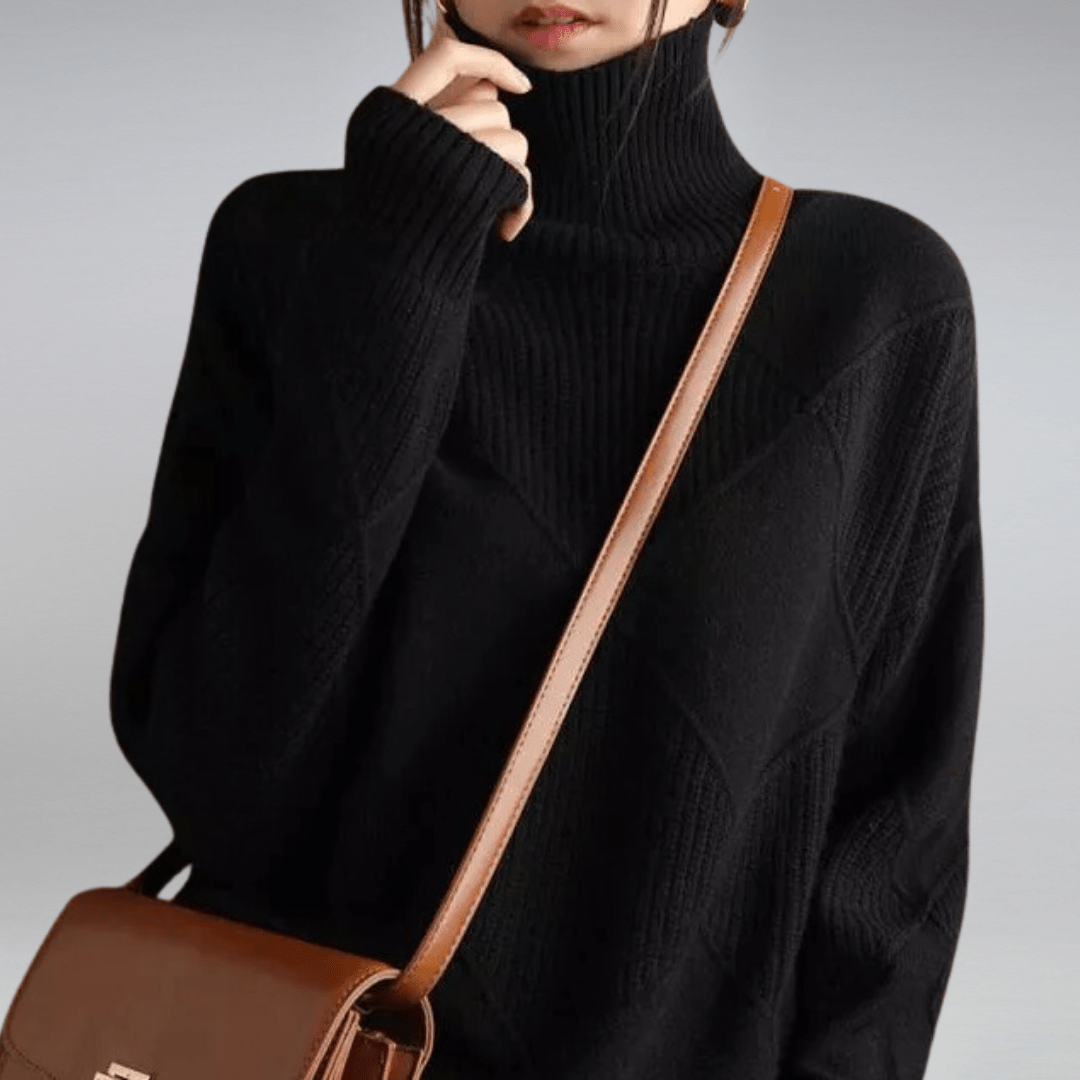 Urseline | Klassischer gerippter Rollkragenpullover