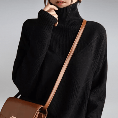 Urseline | Klassischer gerippter Rollkragenpullover