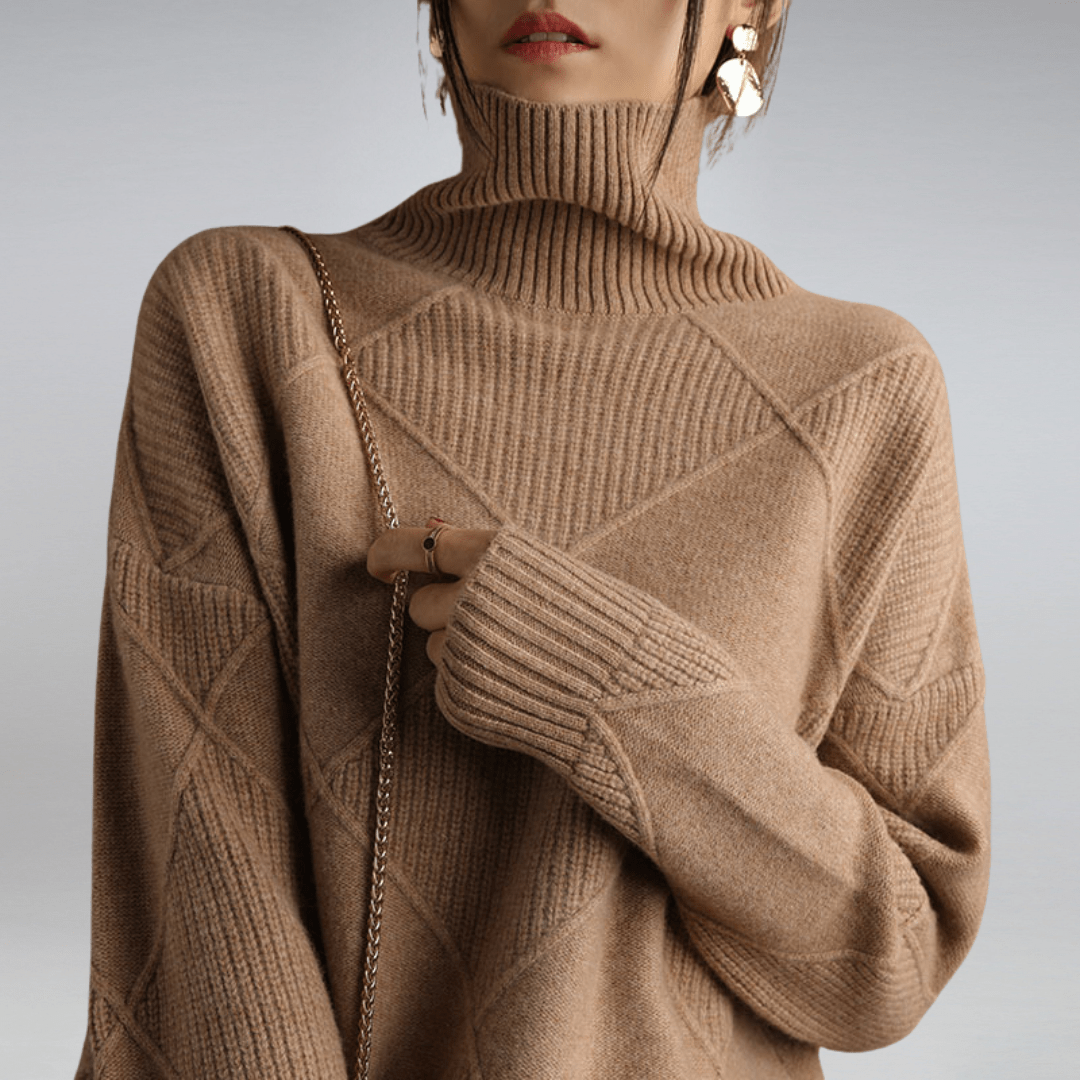 Urseline | Klassischer gerippter Rollkragenpullover