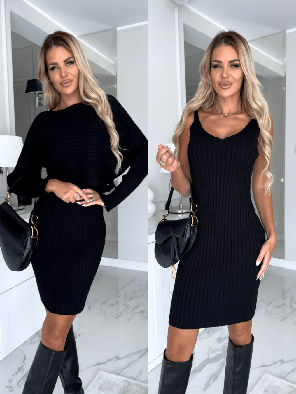 Maloura | Pullover- und Kleid-Lagenset