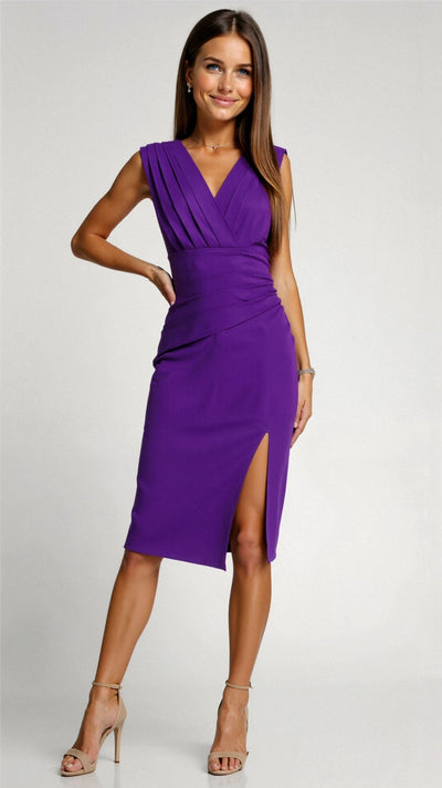 Juliane | Slim Fit Kleid mit Frontschlitz