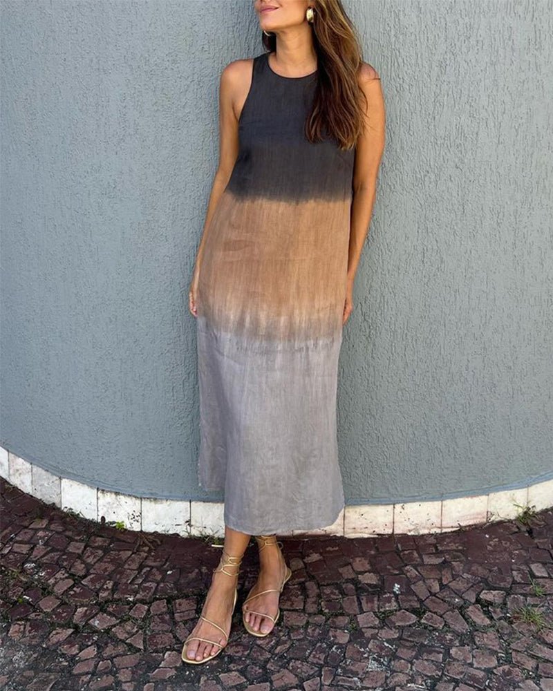 Zinnia | Ärmelloses Kleid mit Farbverlauf
