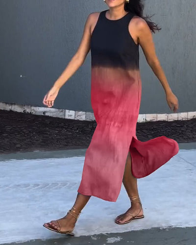 Zinnia | Ärmelloses Kleid mit Farbverlauf