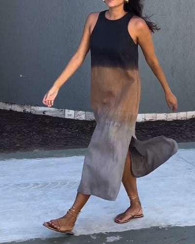 Zinnia | Ärmelloses Kleid mit Farbverlauf