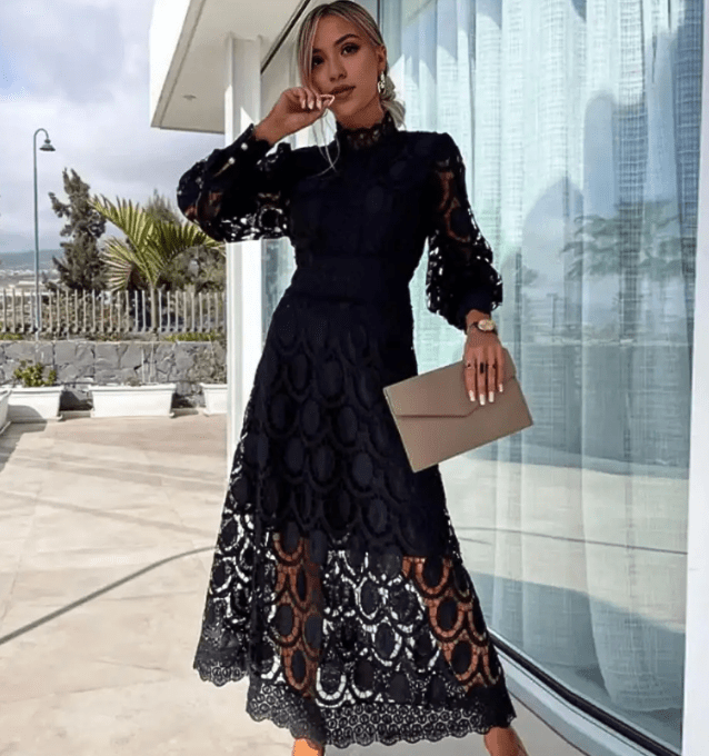 Roslinde | Klassisches Spitzenkleid