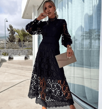 Roslinde | Klassisches Spitzenkleid