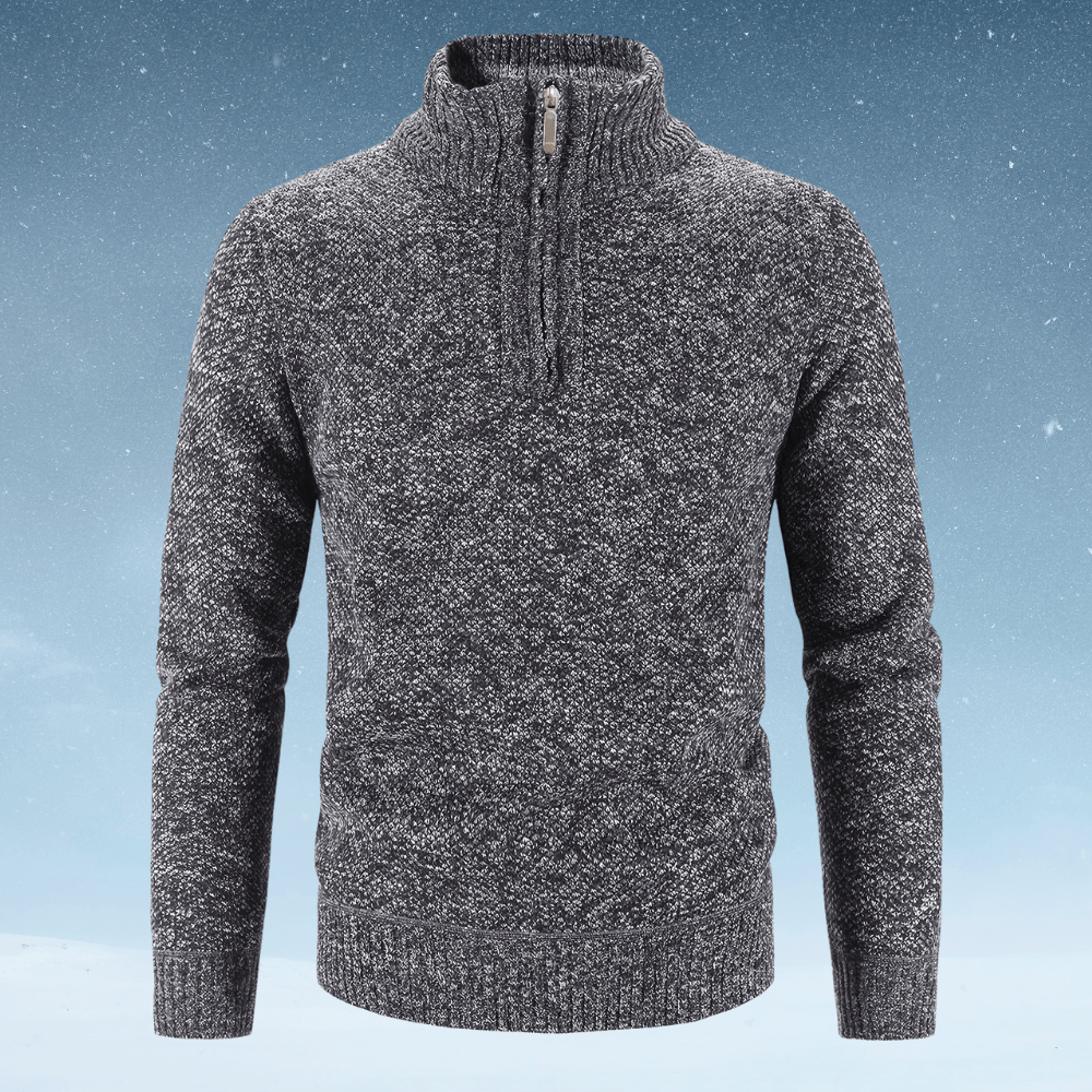 Idris | Gemütlicher Thermopullover mit halbem Reißverschluss