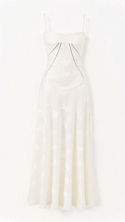 Elunara | Transparentes Maxikleid mit Blumenmuster