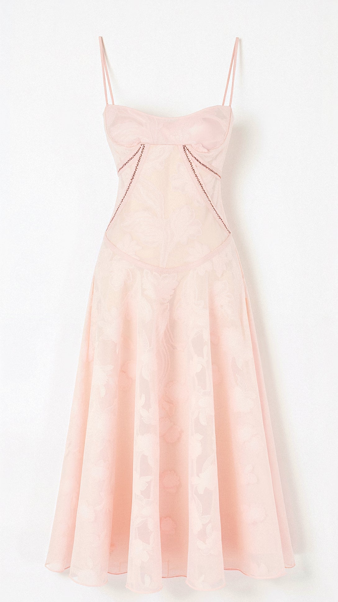 Elunara | Transparentes Maxikleid mit Blumenmuster