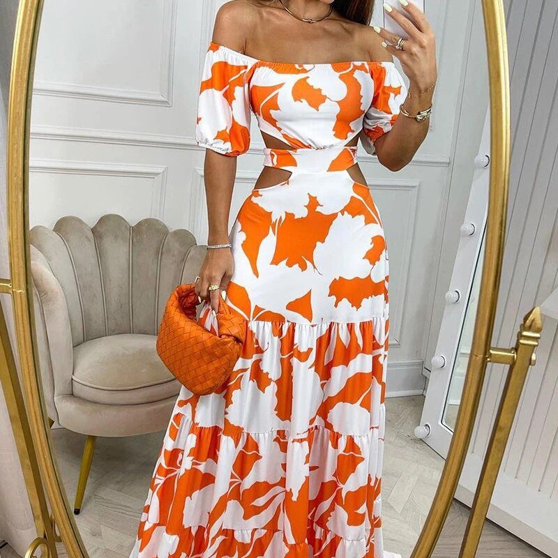 Elisette | Leichtes schulterfreies Sommerkleid