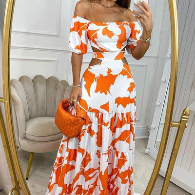 Elisette | Leichtes schulterfreies Sommerkleid