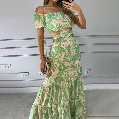 Elisette | Leichtes schulterfreies Sommerkleid