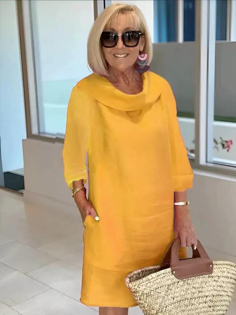 Heidi | Klassisches Kleid mit Umschlagausschnitt