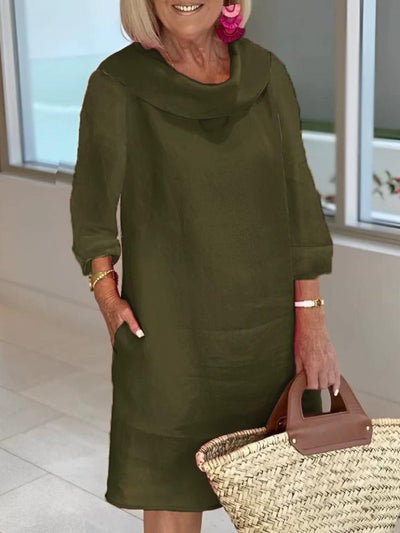 Heidi | Klassisches Kleid mit Umschlagausschnitt
