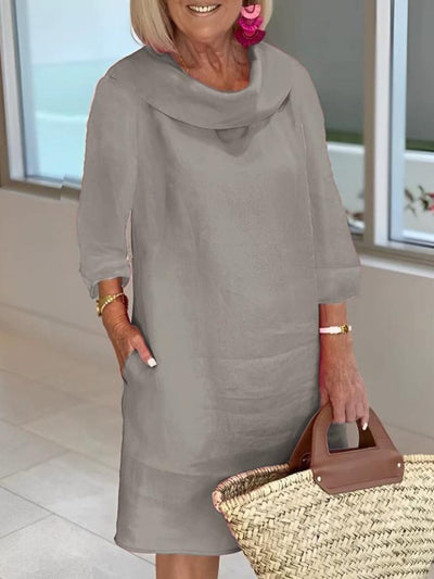 Heidi | Klassisches Kleid mit Umschlagausschnitt