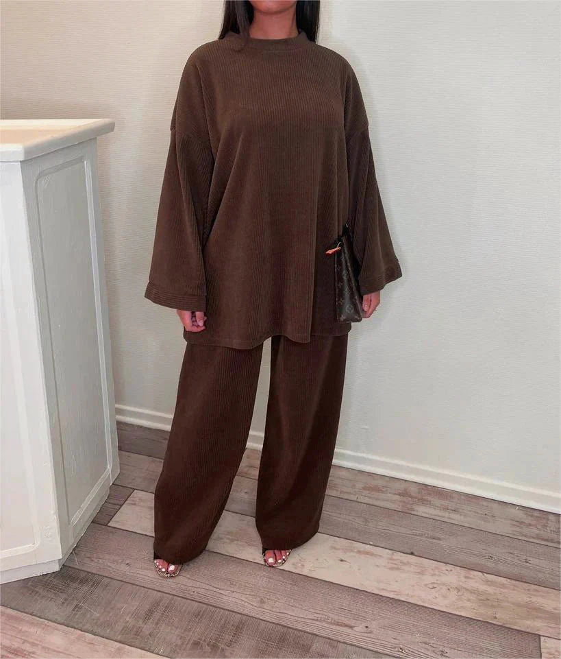Malvie | Geripptes Loungewear-Set
