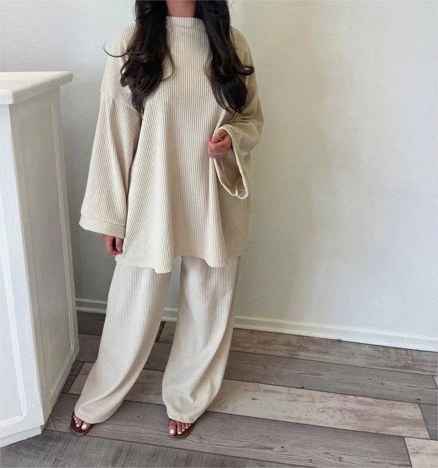 Malvie | Geripptes Loungewear-Set