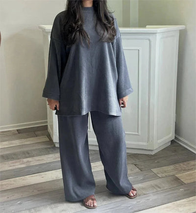 Malvie | Geripptes Loungewear-Set