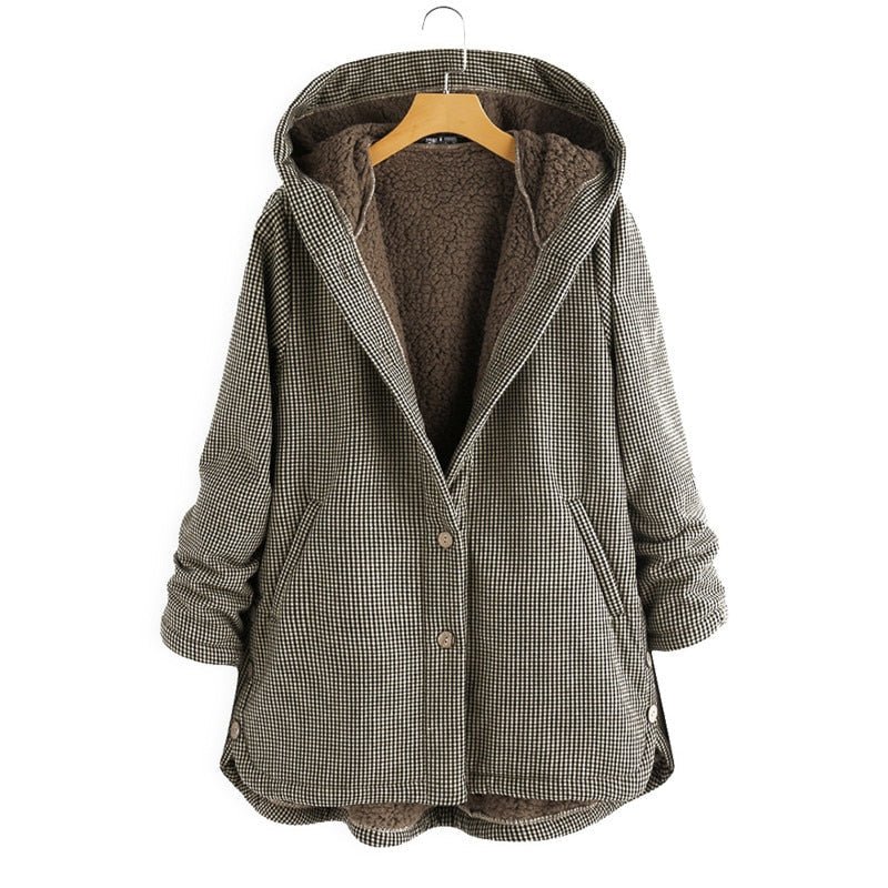 Thalina | Karierte gefütterte Jacke