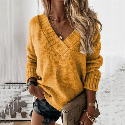 Alisette | Strickpullover mit V-Ausschnitt