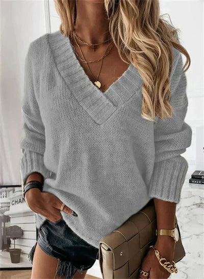 Alisette | Strickpullover mit V-Ausschnitt