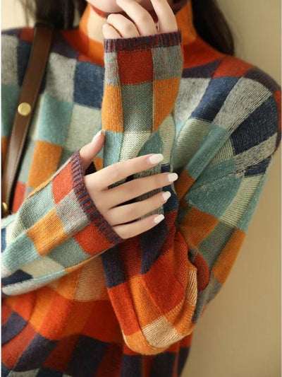 Jane | Bunter Rollkragenpullover