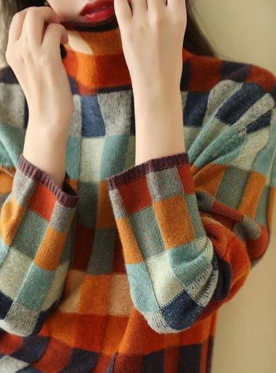 Jane | Bunter Rollkragenpullover