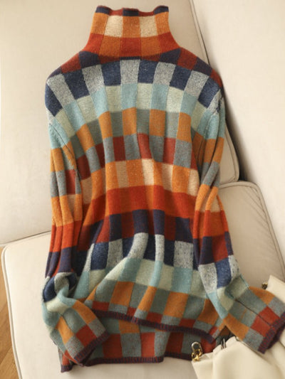 Jane | Bunter Rollkragenpullover