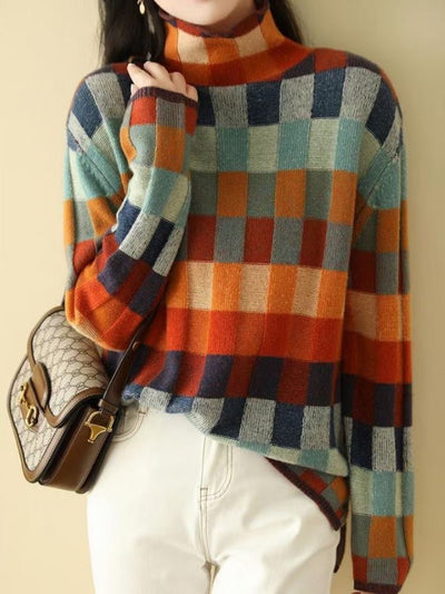 Jane | Bunter Rollkragenpullover