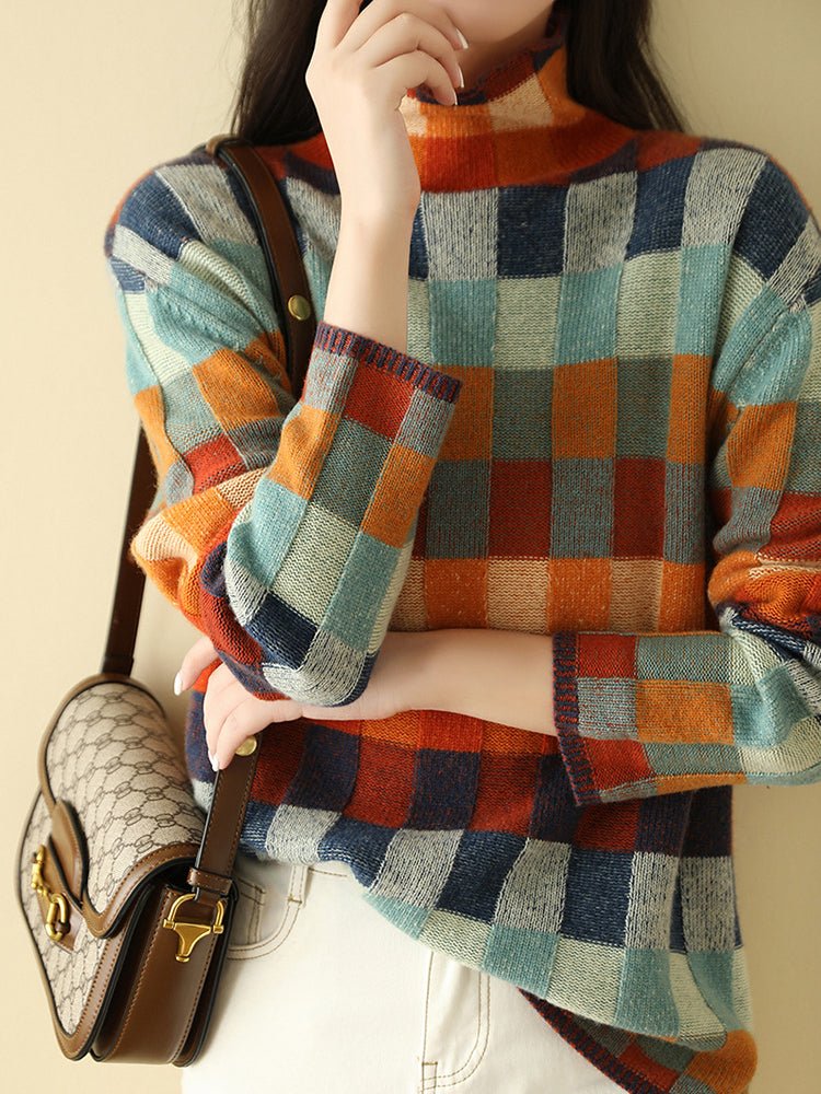 Jane | Bunter Rollkragenpullover