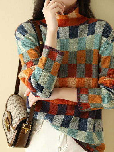 Jane | Bunter Rollkragenpullover