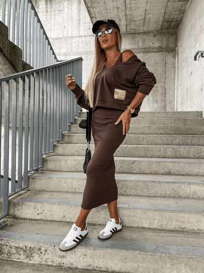 Evandra | Lagen-Set aus Strick und Kleid