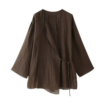Selah | Elegantes zweiteiliges Wickeltop und Hose
