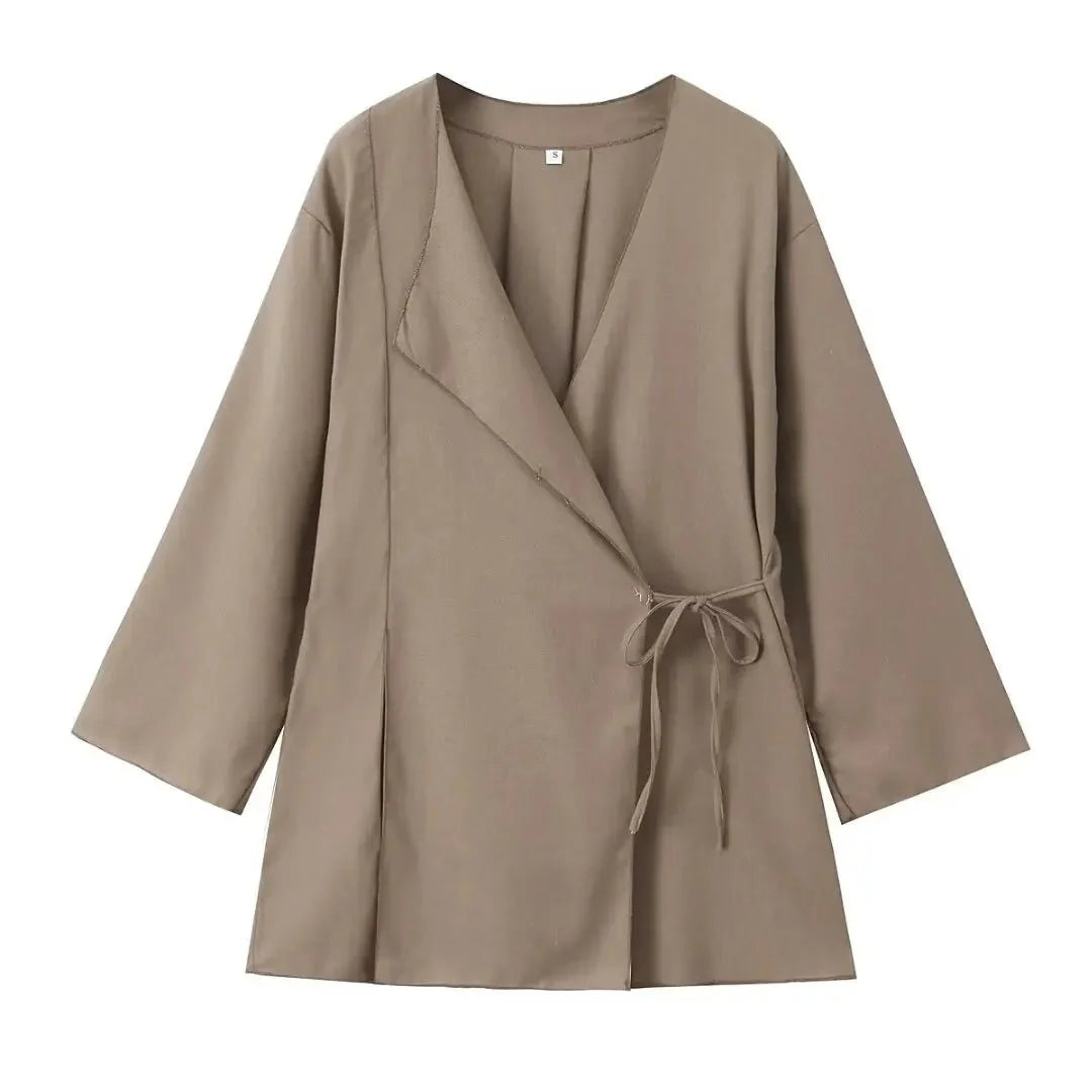 Selah | Elegantes zweiteiliges Wickeltop und Hose