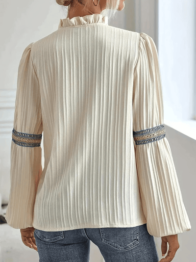 Selvara | Langarm-Plisseebluse