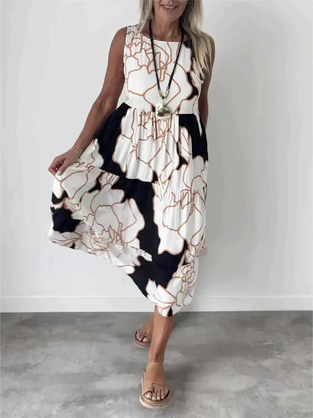 Joleen | Romantisches Kleid mit Blumendruck