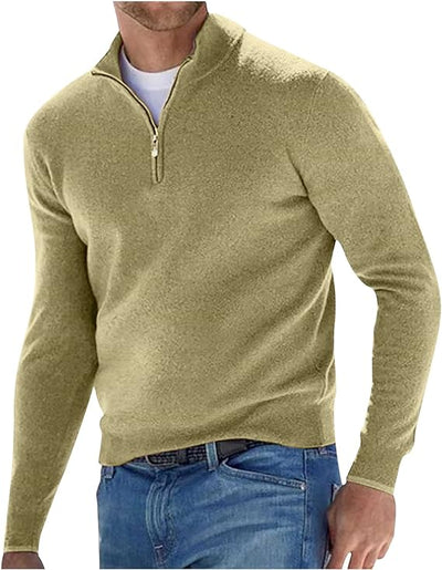 Jonathan | Lässiger Pullover mit halbem Reißverschluss