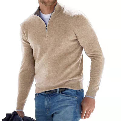 Jonathan | Lässiger Pullover mit halbem Reißverschluss