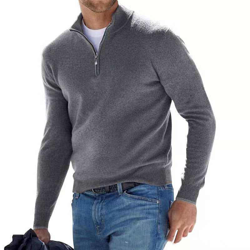 Jonathan | Lässiger Pullover mit halbem Reißverschluss