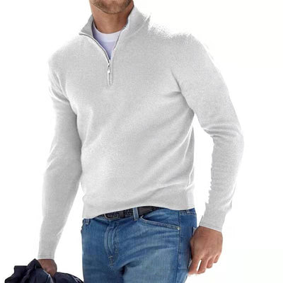 Jonathan | Lässiger Pullover mit halbem Reißverschluss