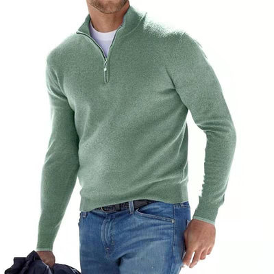 Jonathan | Lässiger Pullover mit halbem Reißverschluss