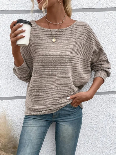 Calliope | Strukturierter Pullover mit Fledermausärmeln