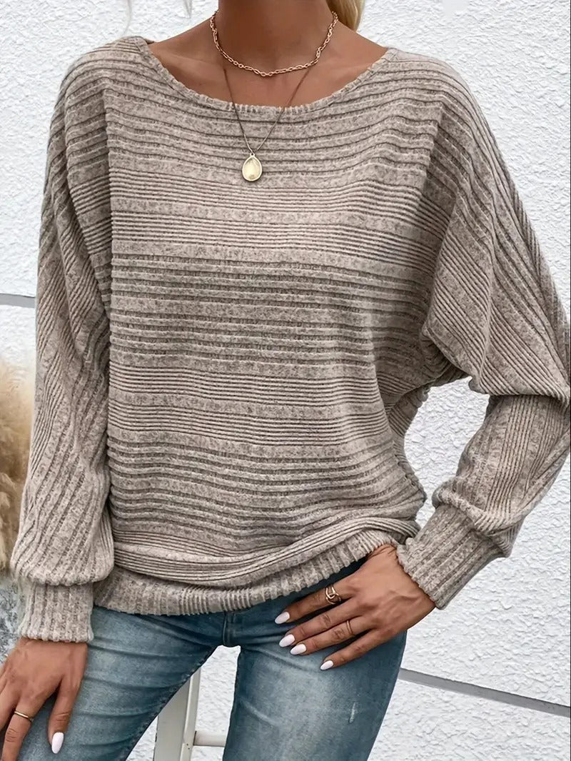 Calliope | Strukturierter Pullover mit Fledermausärmeln