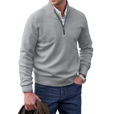 Dravion | Strickpullover mit halbem Reißverschluss